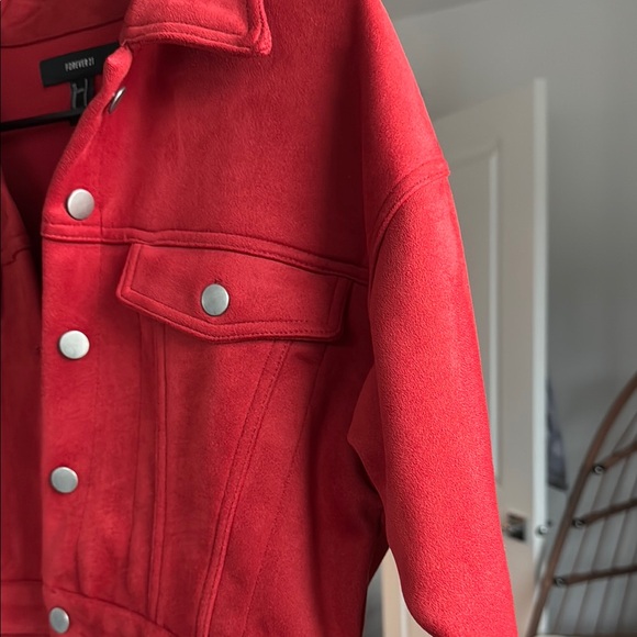 Red Cropped Jacket - Picture 2 of 5